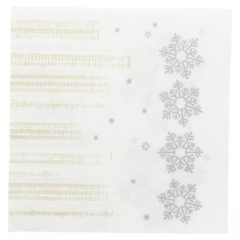 SERVILLETA DOBLE PUNTO SNOW NAVIDAD - 33x33 CM