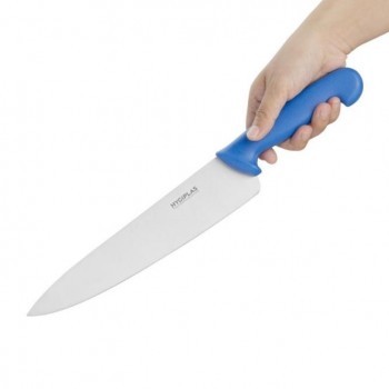 CUCHILLO DE COCINA MANFO AZUL MARCA HYGIPLAS - 25,5CM