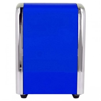 SERVILLETERO AZUL DE METAL PARA SERVILLETAS MINISERVICE - 105x97x140 MM