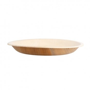 PLATO REDONDO HOJA DE ARECA - 18 CM