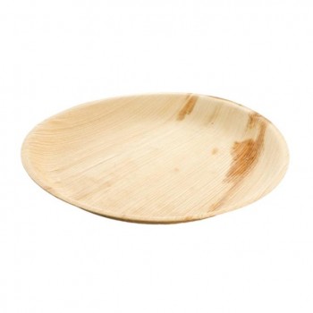 PLATO REDONDO HOJA DE ARECA - 23 CM