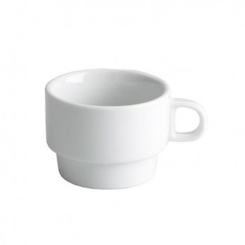 TAZA DE PORCELANA BLANCA  APILABLE PARA CAFÉ EXPRESSO - 80 ML