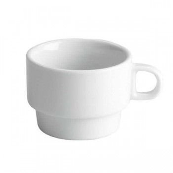 TAZA DE CAFÉ PORCELANABLANCA  APILABLE - 250 ML