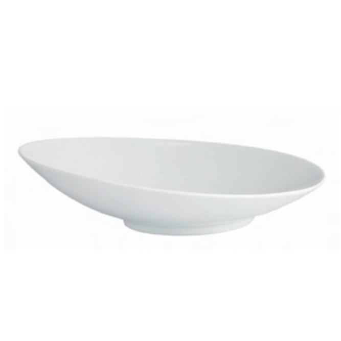 PLATO DE PORCELANA BLANCA COLECCIÓN TRATTORIA - 30x8 CM
