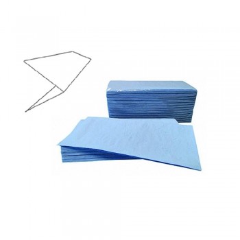 PAQUETE 196 TOALLAS AZULES PLEGADO V EXTRASEC ECOLABEL - 23x20/10 CM