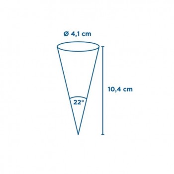 CONO PAPEL PARA GALLETA DE HELADO PAROLE - 4,1x10,4 CM