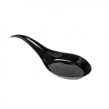 CUCHARA NEGRA PARA APERTIVO Y DESGUSTACIONES  REUTILIZABLE - 37/25X123 MM