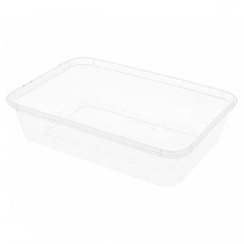 TARRINAS RECTANGULARES TRANSPARENTES - 500 ML