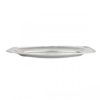 BANDEJA OVALADA DE ALUMINIO PARA SERVICIO - 43x28,6x2,5 CM