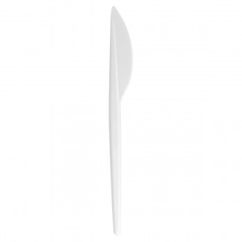 CUCHILLO BLANCO REUTILIZABLE UNE 53928 20 USOS - 16,5 CM