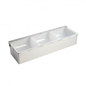 DISPENSADOR CON TAPA PARA 3 CONDIMENTOS MARCA OLYMPIA - 76x46X15,2 CM