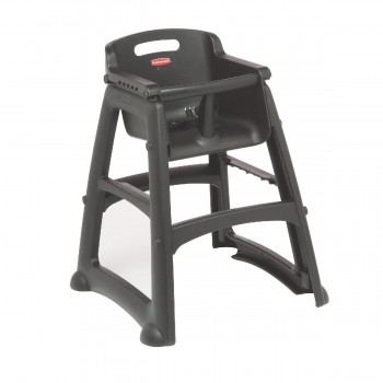 SILLA TRONA NEGRA PARA NIÑOS RUBBERMAID CON PROTECCIÓN