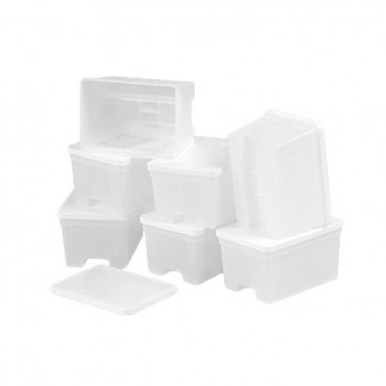 CAJA 240 BARQUITAS CON TAPA PARA MUESTRAS ALIMENTARIAS SANIPOUSE - 90x6,5x5 CM