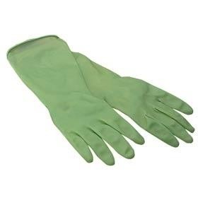 PAR DE GUANTES VERDES FLOCADOS - TALLA S