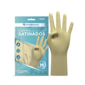 PAR DE GUANTES DE FREGAR SATINADOS - TALLA S