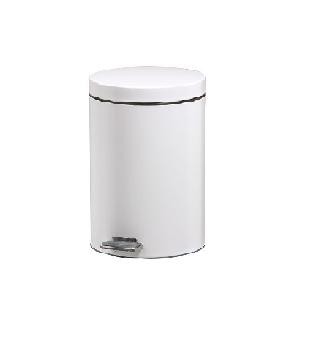 CUBO BLANCO MATE PARA ASEO CON TAPA PEDAL - 3 L