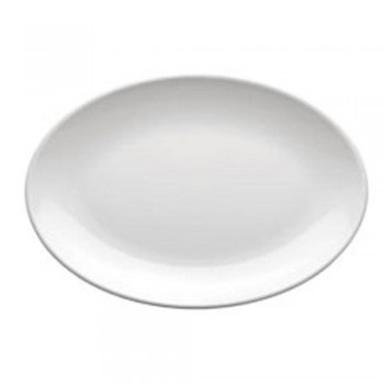 BANDEJA OVAL BLANCA DE MELAMINA - 23x16 CM