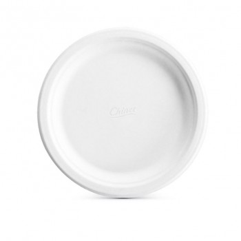 PLATO FIBRA CHINET BLANCO - 22x2 CM