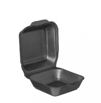 CAJA HAMBURGUESA GIGANTE NEGRA DE FOAM - 21,5x21x10 CM