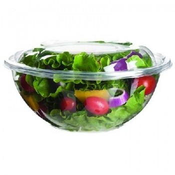 COMBO DE ENSALADERA CON TAPA TRANSPARENTES DE PLA COMPOSTABLES - 540 ML