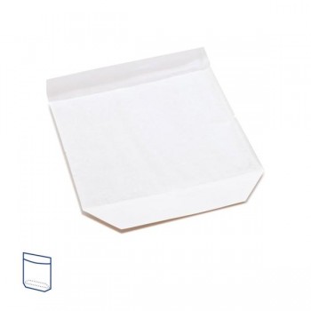 BOLSA BLANCA DE PAPEL LAMINADO TURTLE PACK - 20x24/21+3,5 CM