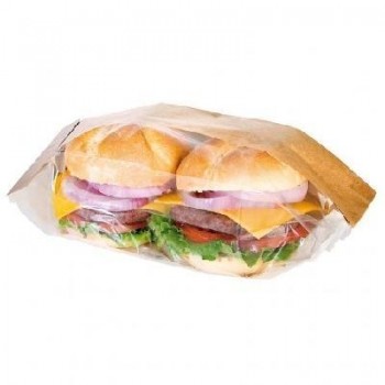 BOLSA PARA BOCADILLO HAMBURGUESA KRAFT CON VENTANA - 12+6x26 CM