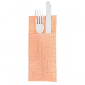 SERVILLETA  AIRLAID CON PLEGADO CANGURO DRY COTTON MANDARINA  - 33x40 CM