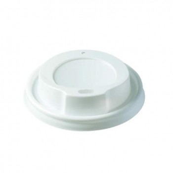 TAPA  BLANCA PARA VASO DE CAFÉ PARA LLEVAR - 8 CM