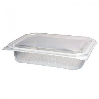 ENVASE TRANSPARENTE CON TAPA BISAGRA FORMATO SQUAT - 2 L