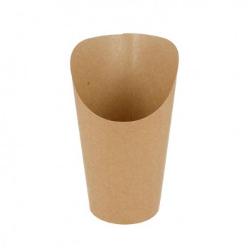 VASO ABIERTO KRAFT PARA PATATAS FRITAS - 8,5x13,5 CM