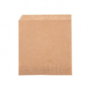 BOLSA KRAFT PAPEL ANTIGRASA  ABIERTA 2 LADOS -13x14 CM