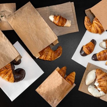 BOLSA KRAFT CROISSANTS - 19+8x26 CM