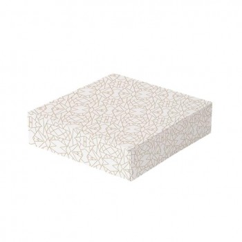 CAJA PASTELERÍA BLANCA/DECORADA THEPACK - 23x23x7,5 CM