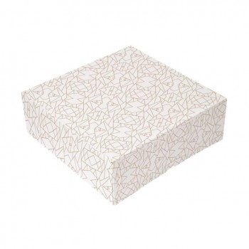 CAJA PASTELERÍA BLANCA/DECORADA THEPACK - 30x30x8 CM