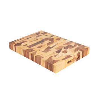 TABLA DE MADERA RECTANGULAR DESPIECE ACABADO NATURAL - 30x45x40 CM