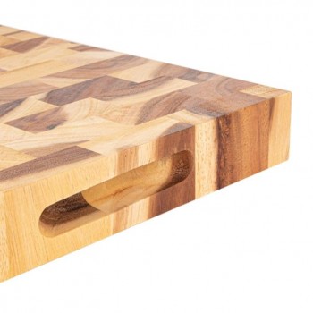 TABLA DE MADERA RECTANGULAR DESPIECE ACABADO NATURAL - 30x45x40 CM