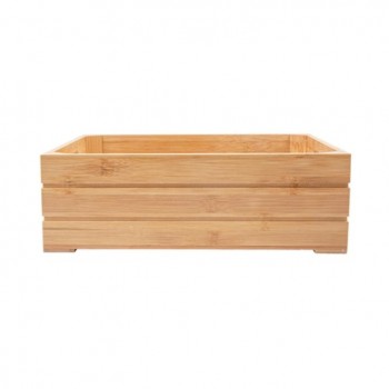 CAJA DE BAMBÚ CON ASAS PARA BUFFET GN1/2 - 32,5x26,5x10 CM