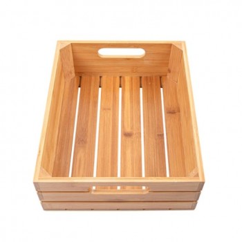 CAJA DE BAMBÚ CON ASAS PARA BUFFET GN1/2 - 32,5x26,5x10 CM