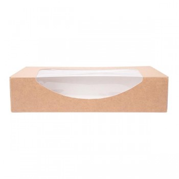 CAJA PARA SUSHI CON VENTANA THEPACK - 19,7x12x4,5 CM