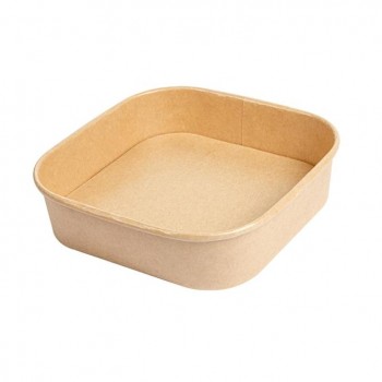 BASE CUADRADA KRAFT PARA ENSALADERA - 750 ML