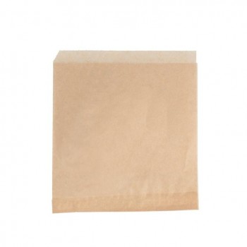 BOLSA KRAFT PAPEL ANTIGRASA  ABIERTA 2 LADOS - 16x16,5 CM