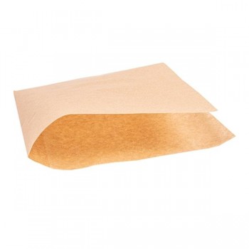 BOLSA KRAFT PAPEL ANTIGRASA  ABIERTA 2 LADOS - 16x16,5 CM