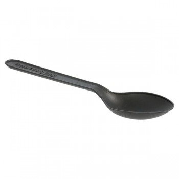 CUCHARA NEGRA COMPOSTABLE - 12,5 CM