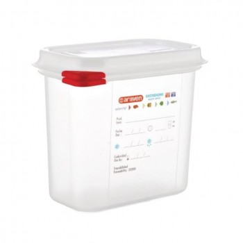 CONTENEDOR PARA ALIMENTOS GASTRONORM GN 1/9 MARCA  ARAVEN - 1,5 L