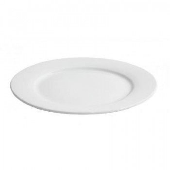 PLATO LLANO PORCELANA BLANCA - 26 CM