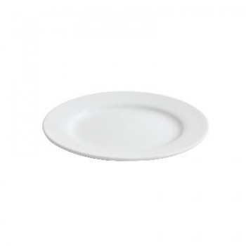 PLATO LLANO DE PORCELANA BLANCA - 19 CM