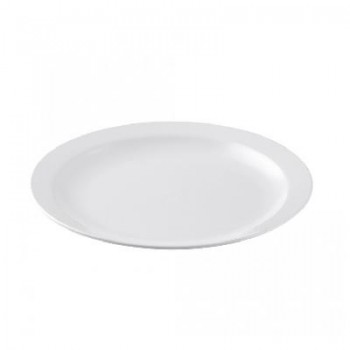 PLATO LLANO DE POLICARBONATO BLANCO - 21,9x3,4 CM