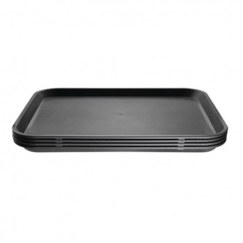 BANDEJA NEGRA  AUTOSERVICIO ANTIDESLIZANTE MARCA OLYMPIA - 36x46 CM