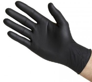 GUANTES NEGROS DE DE NITRILO - TALLA M