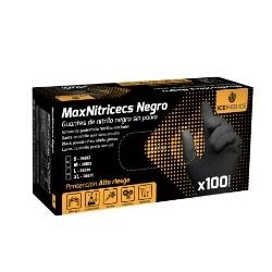 CAJA 100 GUANTES NEGROS DE NITRILO - TALLA L